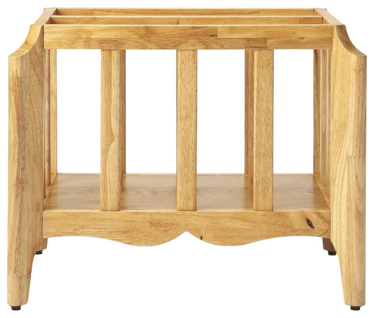 21" Natural Wood Magazine Basket