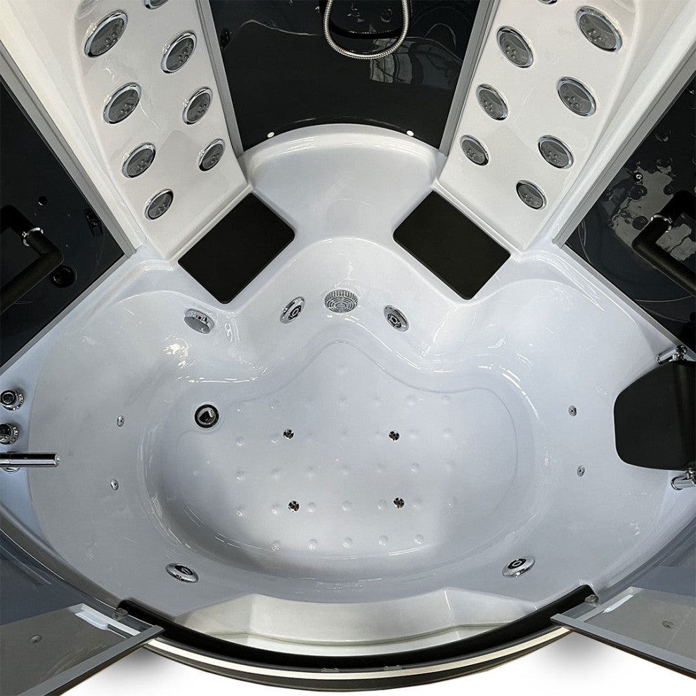 Whirlpool Corner Bathtub Shower 59.05" x 59.05" with Heater - Montecarlo