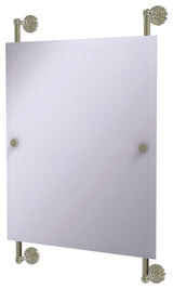 Waverly Place Rectangular Frameless Rail Mounted Mirror, Polished Nickel