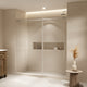 Selby Frameless Sliding Clear Alcove Shower Door, Satin Nickel, 72"