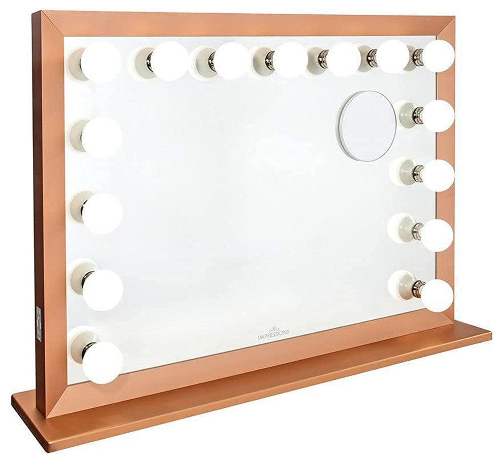 Starlight Pro Vanity Mirror with Magnifying Glass, Gold, Non-Bluetooth