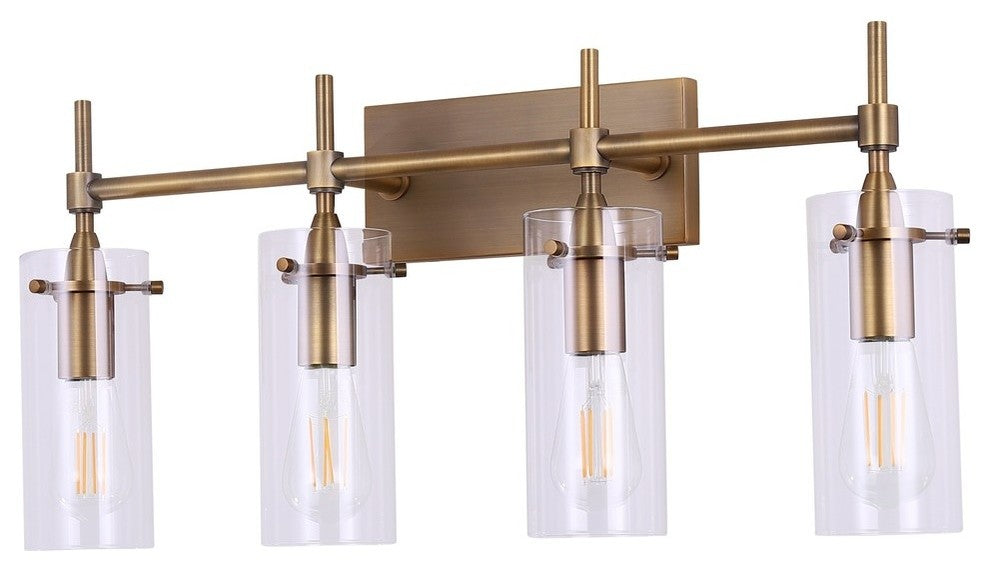 Effimero 4-Light Wall Sconce, Antique Brass