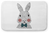 24" x 17" Bow-tie Bunny Bathmat, Ocean Abyss Green