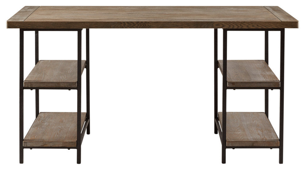 Cirque Rustic Farmhouse Dining Table, Grey, Desk