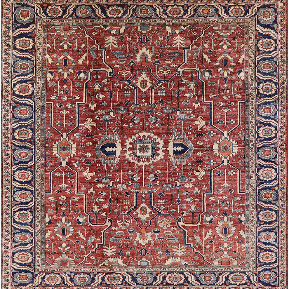 Ahgly Company Indoor Square Mid-Century Modern Area Rugs, 5' Square