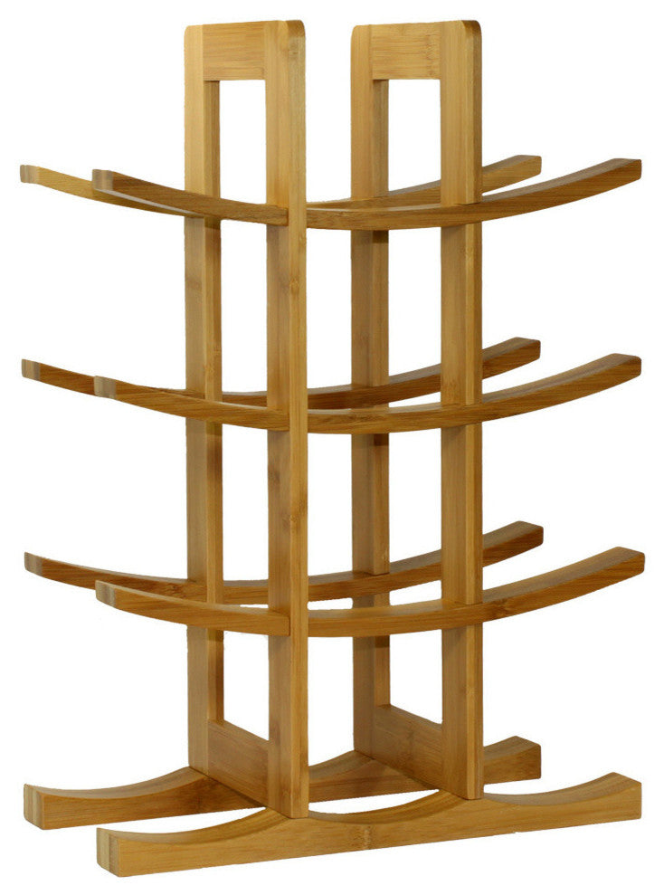 12-Bottle Bamboo Wine Rack, Natural