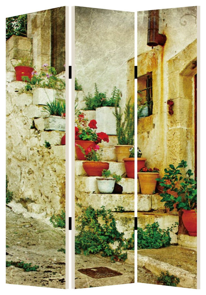 HomeRoots 1" x 48" x 72" Multi Color Spanish Tidings Screen
