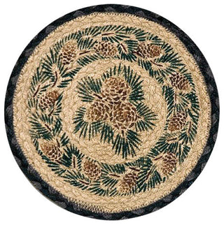 MSPR-025A Pinecone Printed Round Trivet 10"x10"