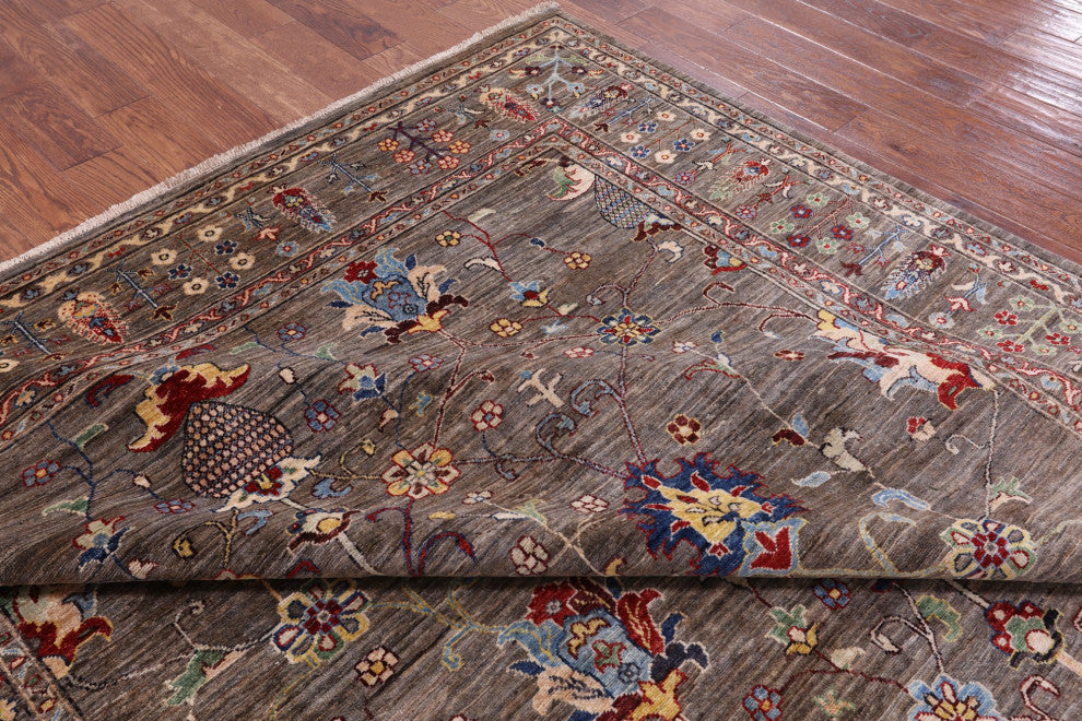 8' 0" X 10' 0" Persian Tabriz Handmade Wool Rug Q7294