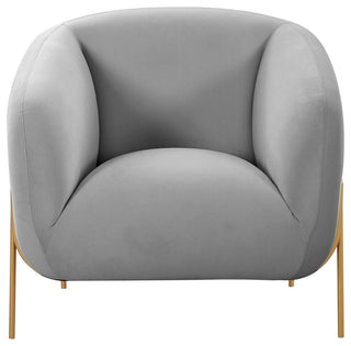 Kandra Gray Velvet Accent Chair
