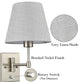 Plug-in Wall Sconces Fabric Swing Arm Wall Lamp, Set of 2, Brushed Nickel
