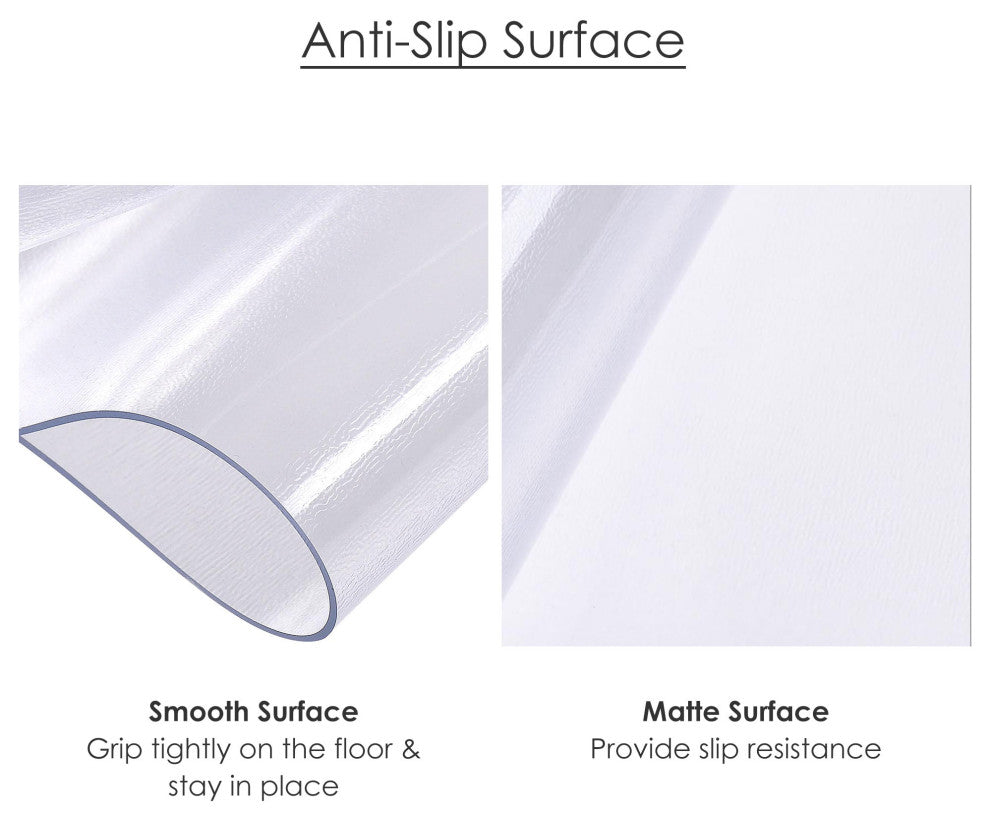 Yescom 48"x36" PVC Floor Mat Protector With Lip