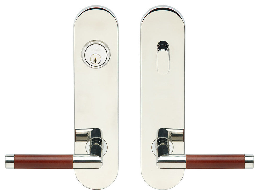 Cabernet Lever, Tubular Entry, Single Cylinder, RH, Polished Stainless Steel