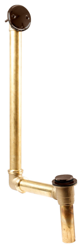 Direct Connect Overflow with Tip-Toe Trim and 2-Hole Overflow Cover, Oil Rubbed Bronze