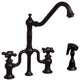 Twisthaus Bridge Faucet With Long Traditional Swivel Spout