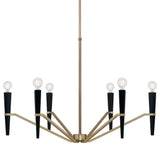 Capital Lighting 453861 Enzo 6 Light 33"W Candle Style Chandelier - Aged Brass