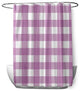 70"Wx73"L Gingham Plaid Shower Curtain, Orchid