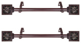 Zula Side Curtain Rods 12-20", Mahogany