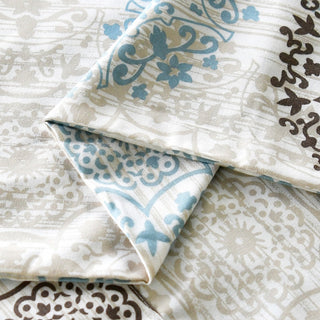 Marina Medallion Printed, Dark Gray/Granite, 2-Piece Valance Set