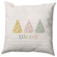 Merry Trees Decorative Throw Pillow, Multi-Soft, 18"x18"
