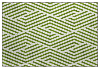 Premium Machine Washable Mayfield AMF550 Olive 1'8" x 2'6" Rug
