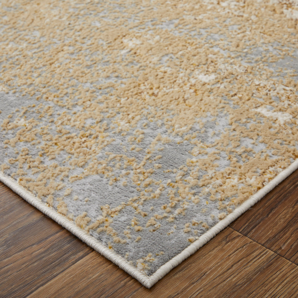Tripoli Modern Abstract, Ivory/Brown/Gray, 9'2"x12' Area Rug