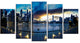 "View From Marina Bay Sands" Panorama Cityscape Canvas Print60"x32", 5-Panels