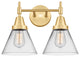Innovations 447-2W-SG-G42 2-Light Bath Vanity Light, Satin Gold