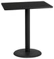 30'' x 42'' Rectangular Black Laminate Table Top with 24'' Round Base