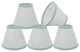 Small Hardback Empire Chandelier Clip On Lamp Shade White 3"x6"x5", Set of 5
