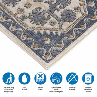 Gewnee Dakota Tiled Border Area Rug, 8x10'