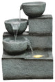 22" Cascade Indoor or Outdoor Garden Fountain With LED Lights