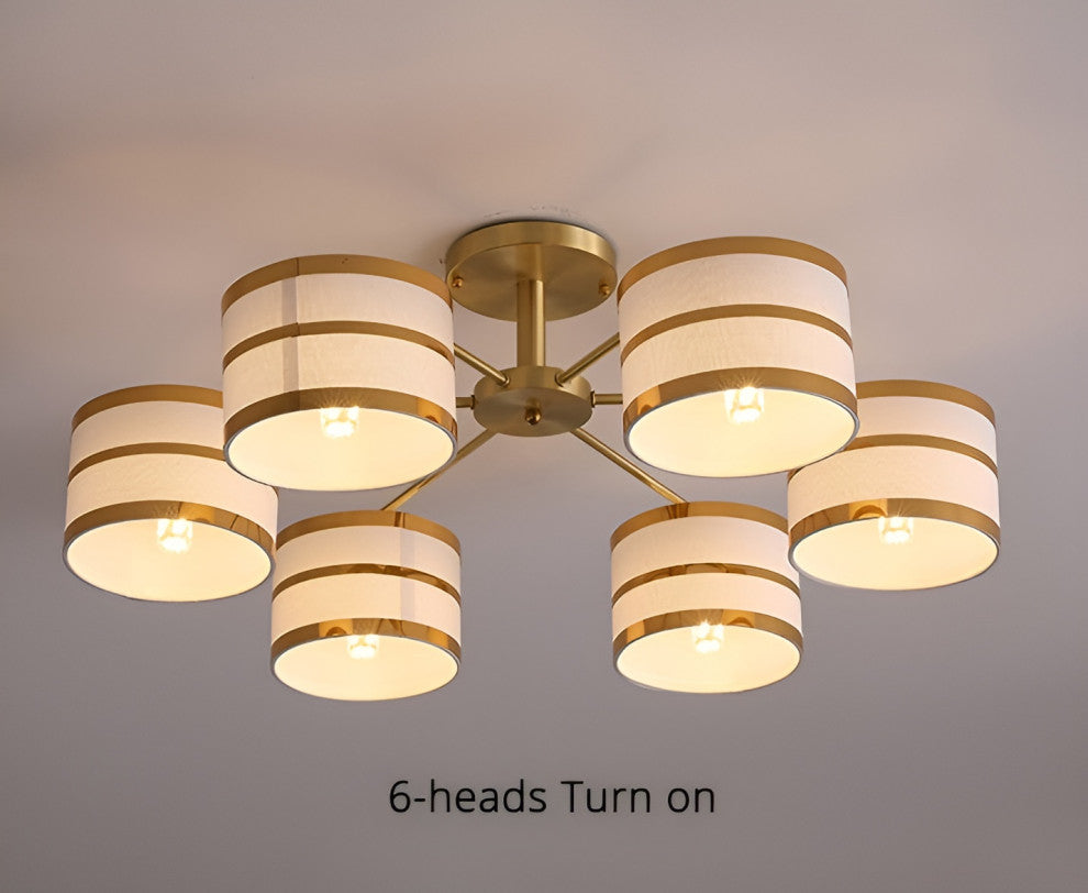 Inarzo | Post-Modern LED Chandelier For Bedroom, Study, Dining Room, 6 Heads