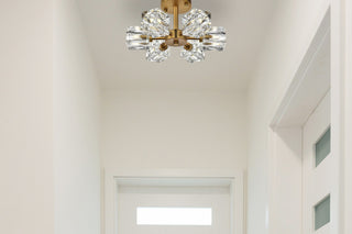 14" Flush Mount, Satin Gold
