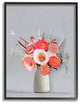 Flower Vase Pink Grey Painting, 16"x20"