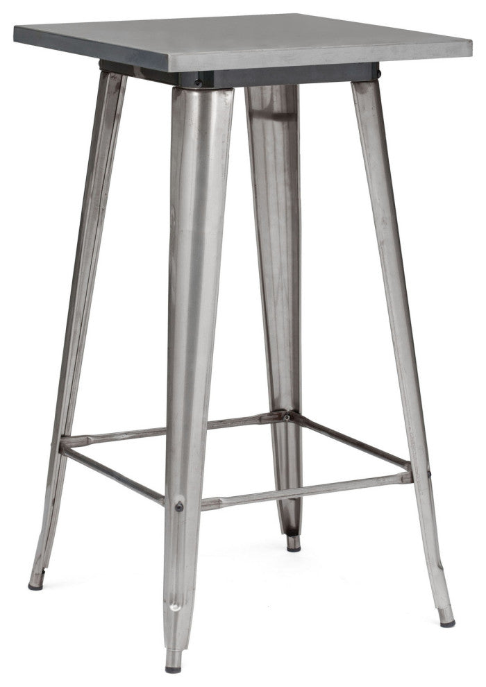 Design Lab Dreux Gunmetal 1 Steel Bar Table Gray