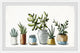 "Ornamental Succulents" Framed Painting Print, 36x24