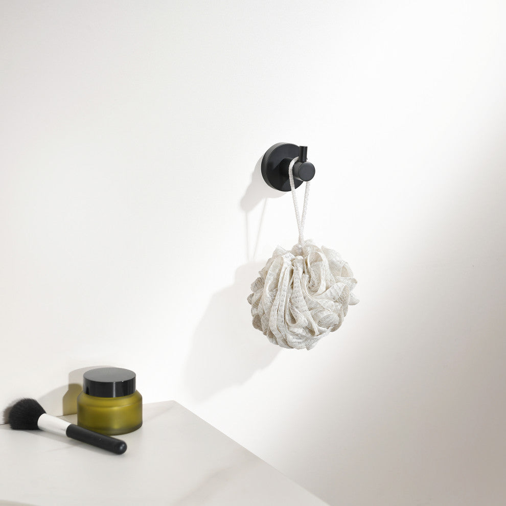 4pc Matte Black Bathroom Hardware Set by ANZZI
