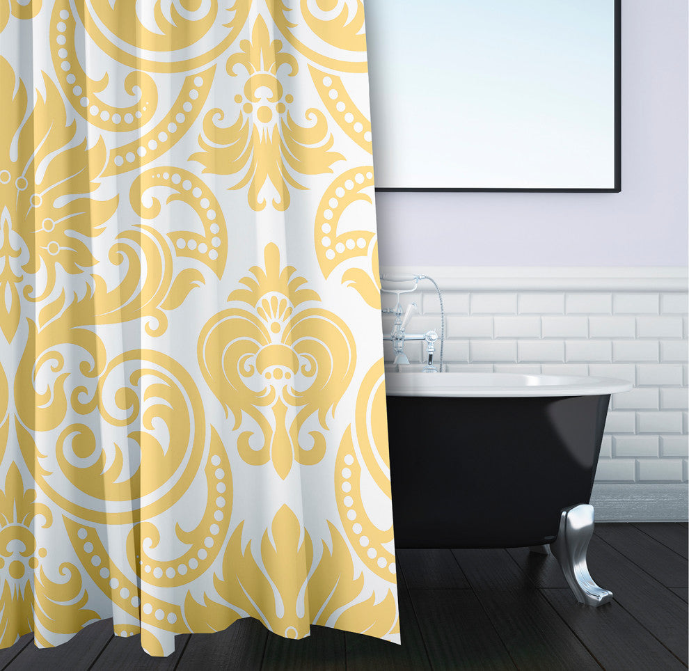 70"Wx73"L Alexys Shower Curtain, Yellow