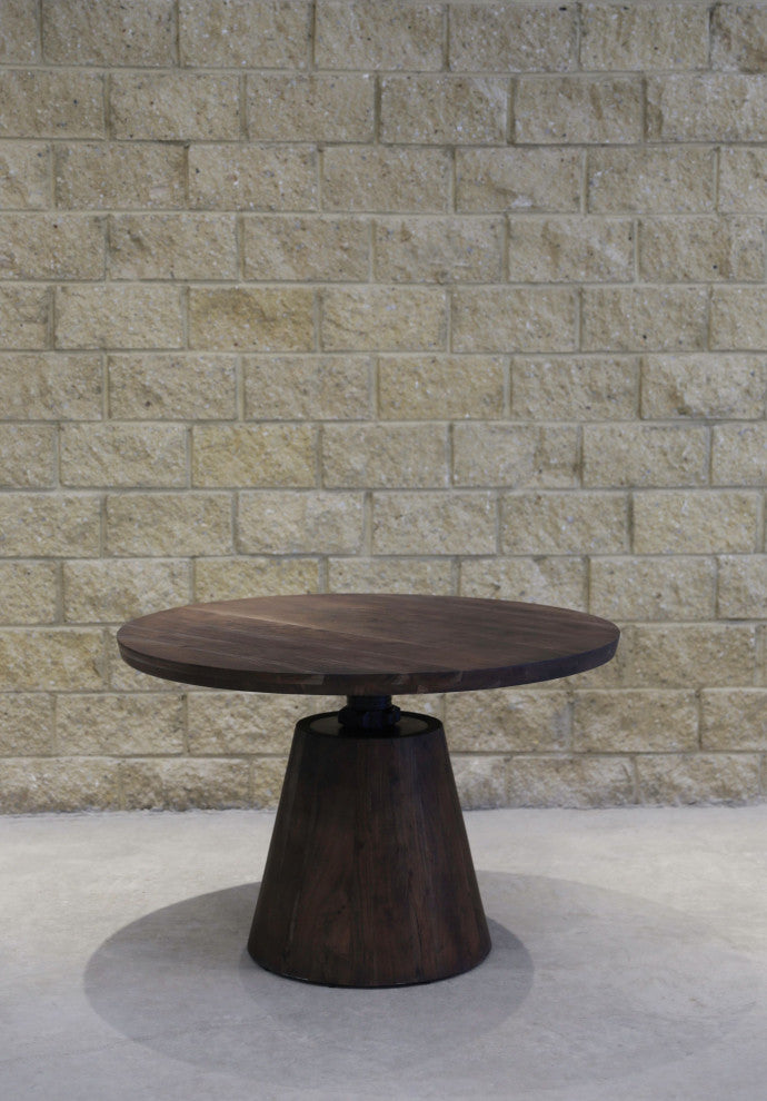 Bronx Crank Dining Table, Dark Brown