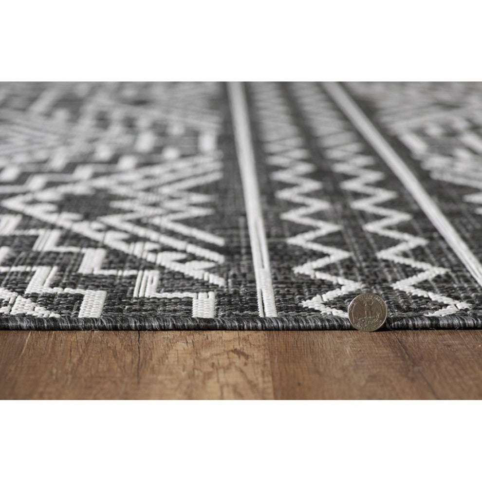 KAS Provo 5780 Black Quinn Area Rug, 5'3"x7'7"