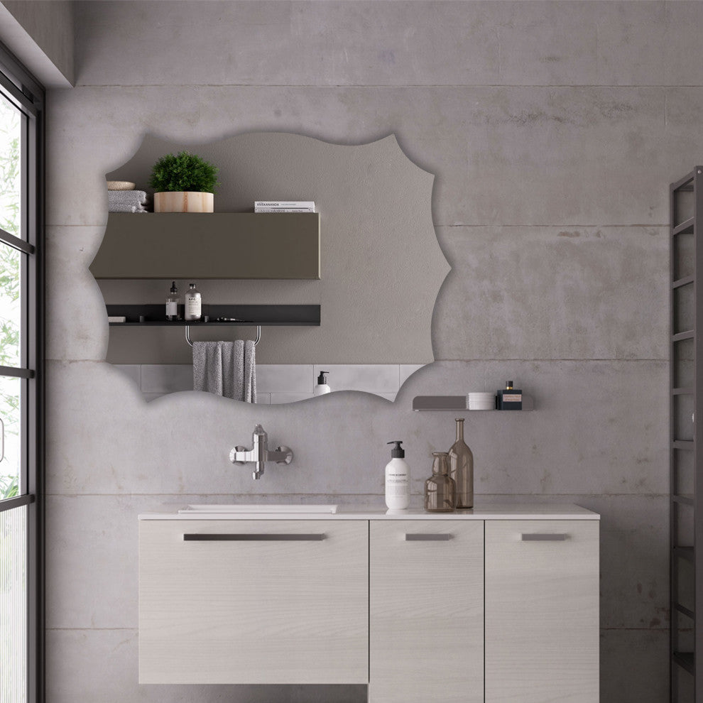 CHLOE's Reflection Verical/Horizontal Hanging Novelty Frameless Wall Mirror