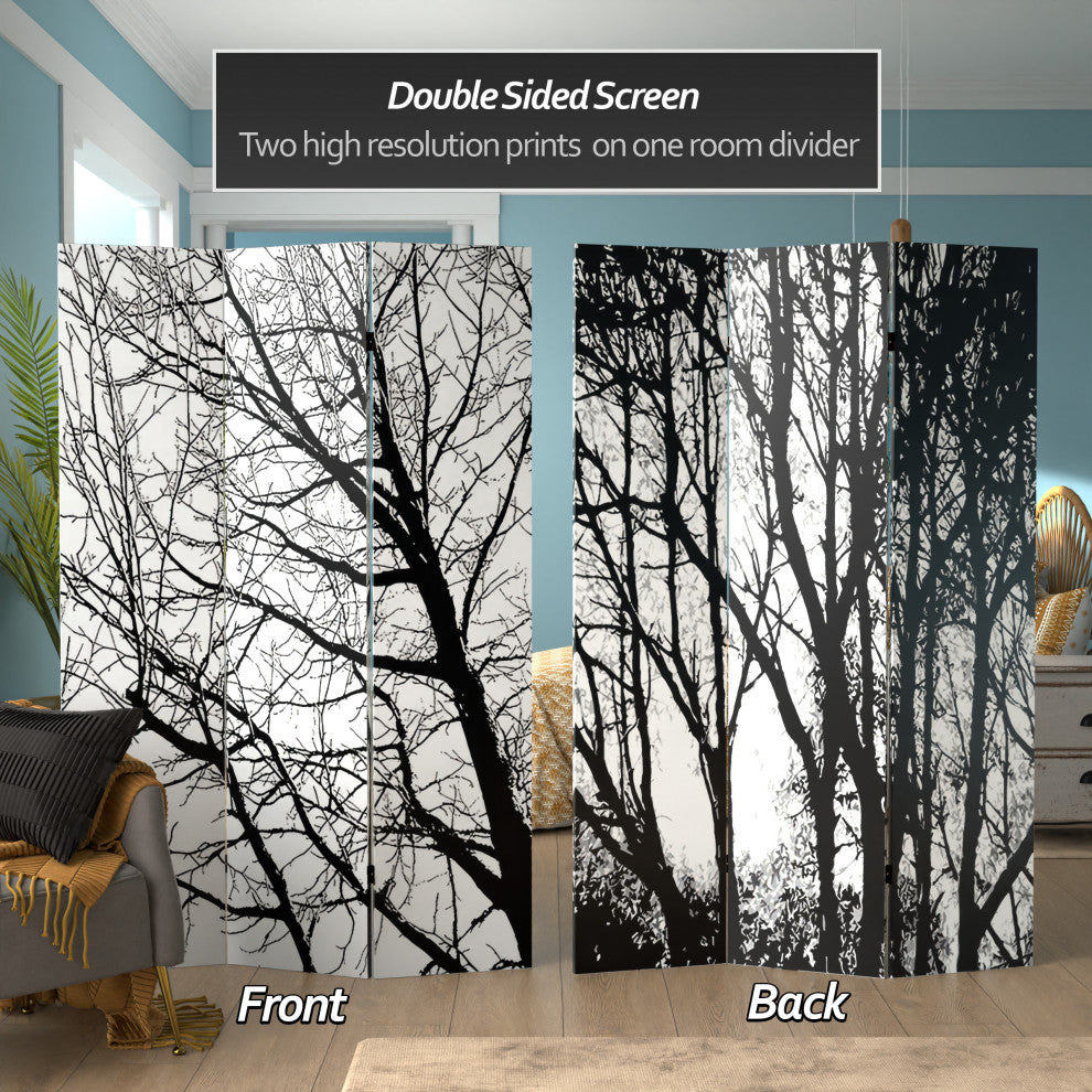 6' Tall Trees Double Sided Room Divider