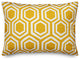 Yellow and White Honeycomb 14x20 Lumbar Pillow