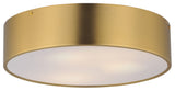 Maxim 10496 Tommy 3 Light 16"W Flush Mount Drum Ceiling Fixture - Satin Brass