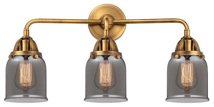 288-3W-BB-G53 Small Bell 3 Light 23" Bath Vanity Light