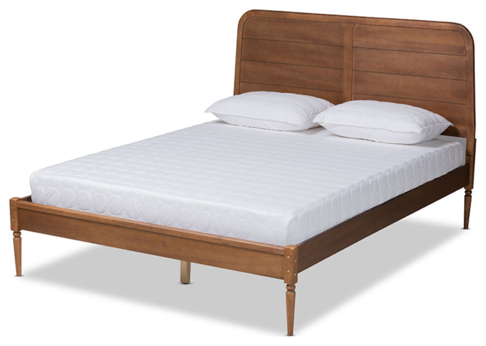 Kassidy Walnut Brown Finished Wood King Size Platform Bed