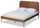 Kassidy Walnut Brown Finished Wood King Size Platform Bed