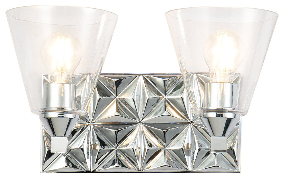 Alpha 2 Light Bath Vanity Light, Polished Chrome