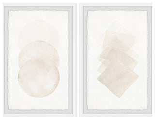 Fading Creams Diptych, 24"x18"